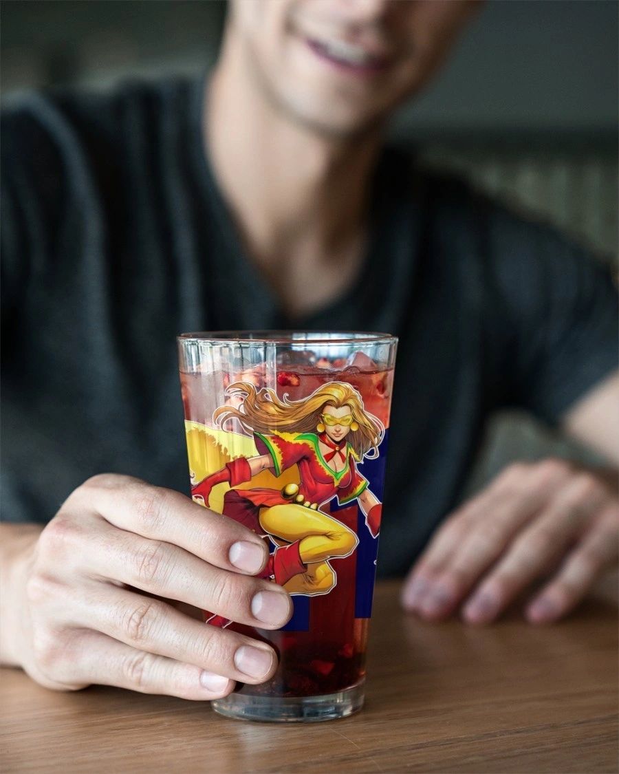 FLAMEBIRD READY Pint Glass (with Free Shipping) -TEEN TITANS READY