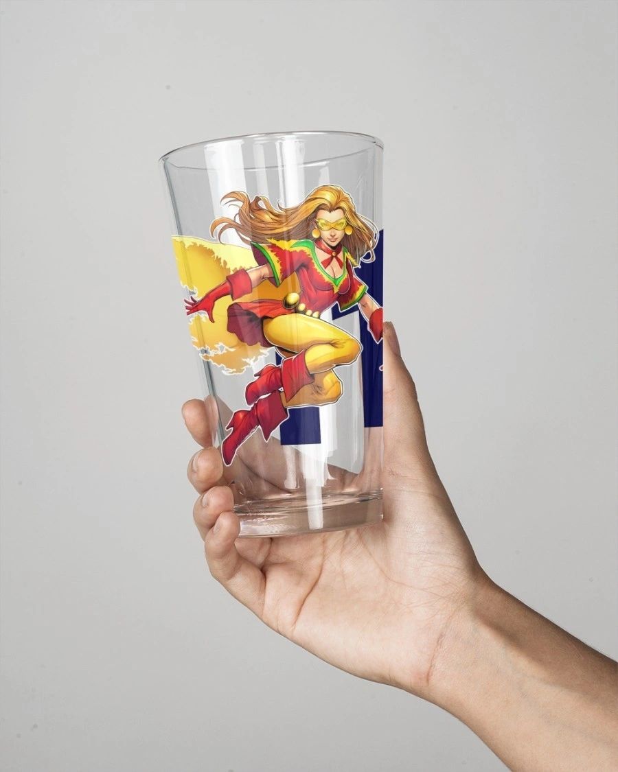 FLAMEBIRD READY Pint Glass (with Free Shipping) -TEEN TITANS READY