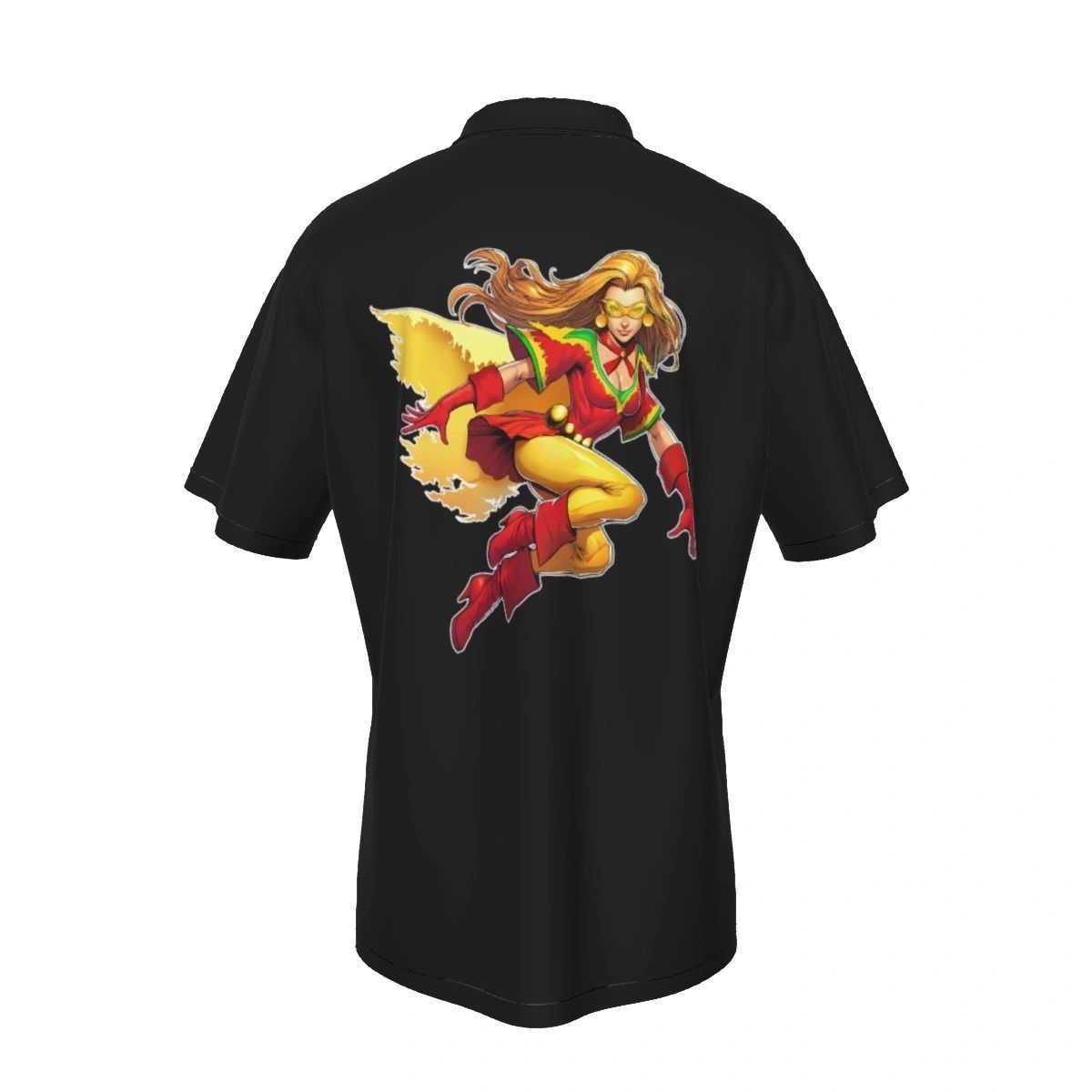 FLAMEBIRD READY BLACK ALL OVER PRINT SHIRTS- TEEN TITANS READY