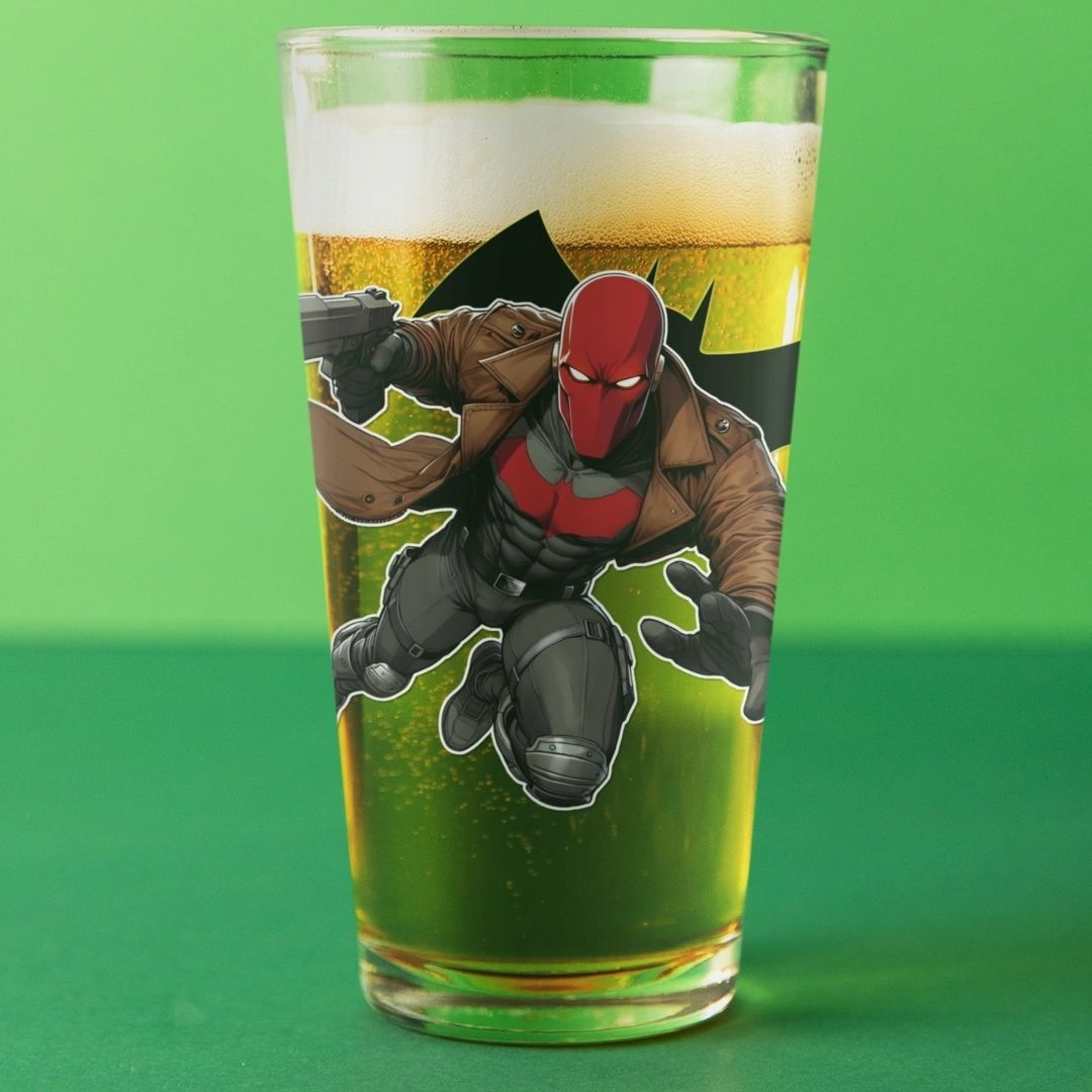 RED HOOD READY Pint Glass (with Free Shipping)