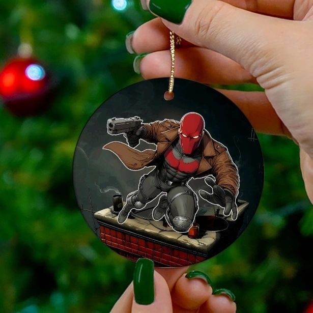 RED HOOD READY CHRISTMAS TREE ORNAMENT - BATMAN FAMILY READY