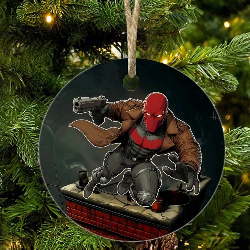 RED HOOD READY CHRISTMAS TREE ORNAMENT - BATMAN FAMILY READY
