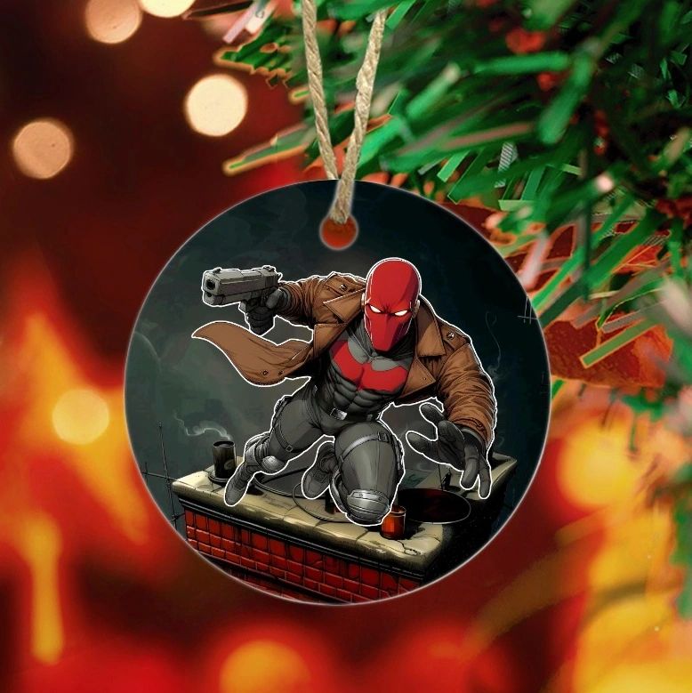 RED HOOD READY CHRISTMAS TREE ORNAMENT - BATMAN FAMILY READY