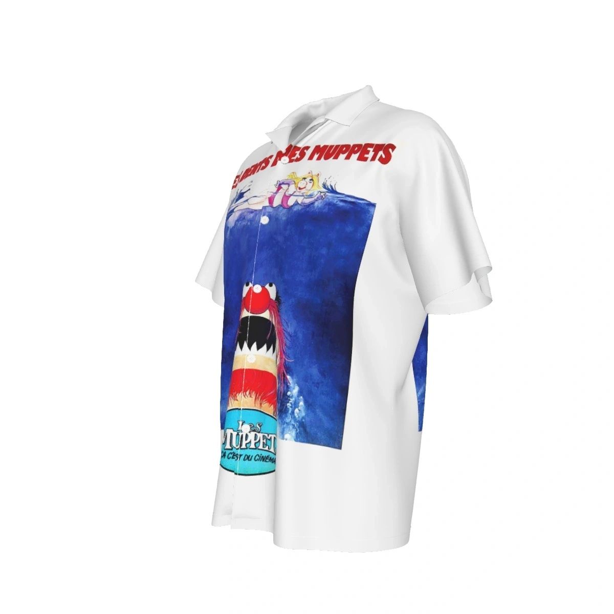 MUPPET MOVIE POSTER ALL OVER PRINT SHIRT - JAWS FRENCH VERSION