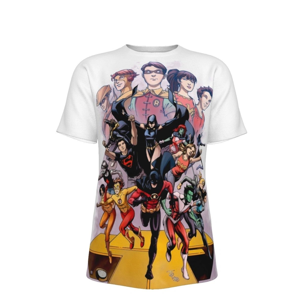TEEN TITANS PAST AND PRESENT ALL OVER PRINT SHIRT AND TANK TOP