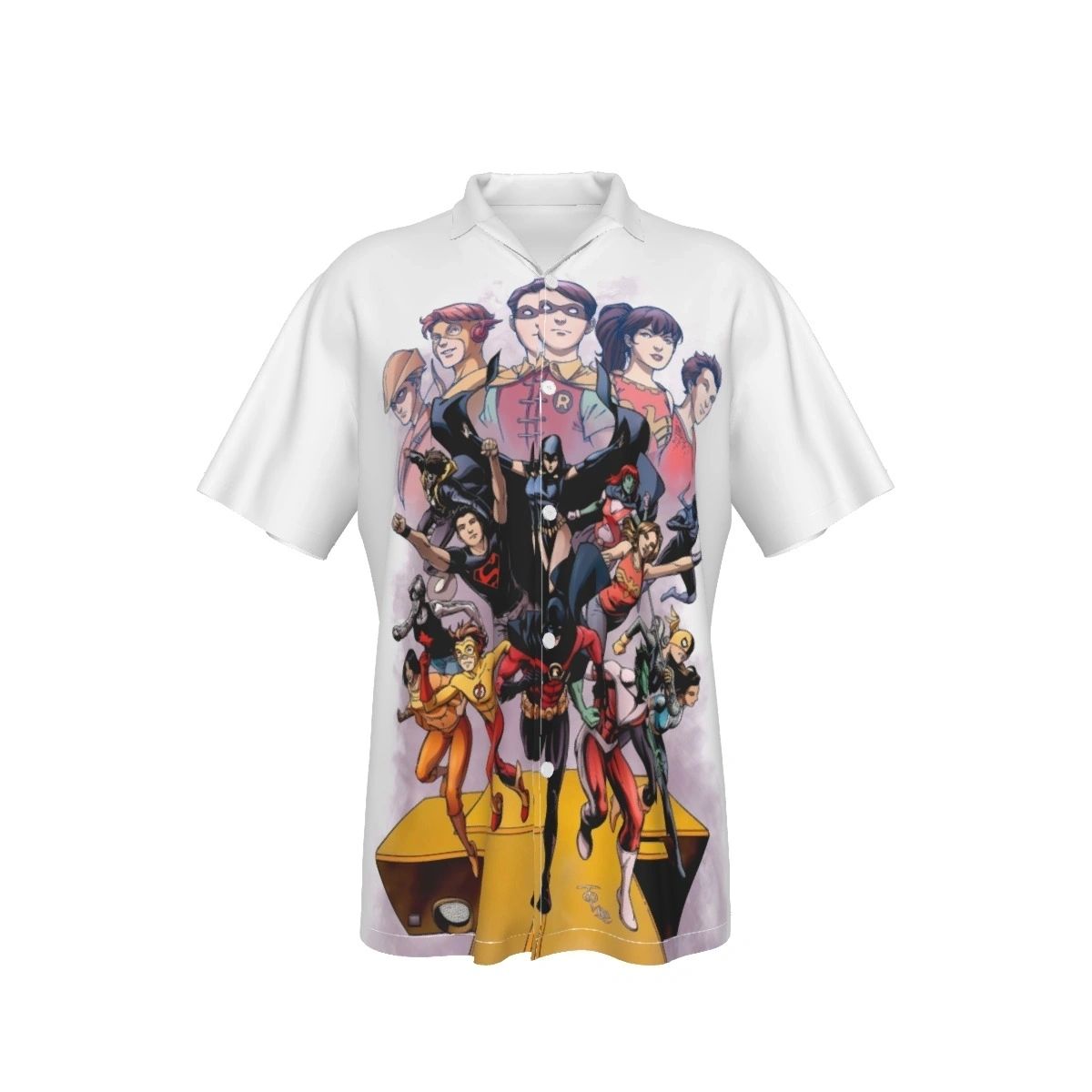 TEEN TITANS PAST AND PRESENT ALL OVER PRINT SHIRT AND TANK TOP