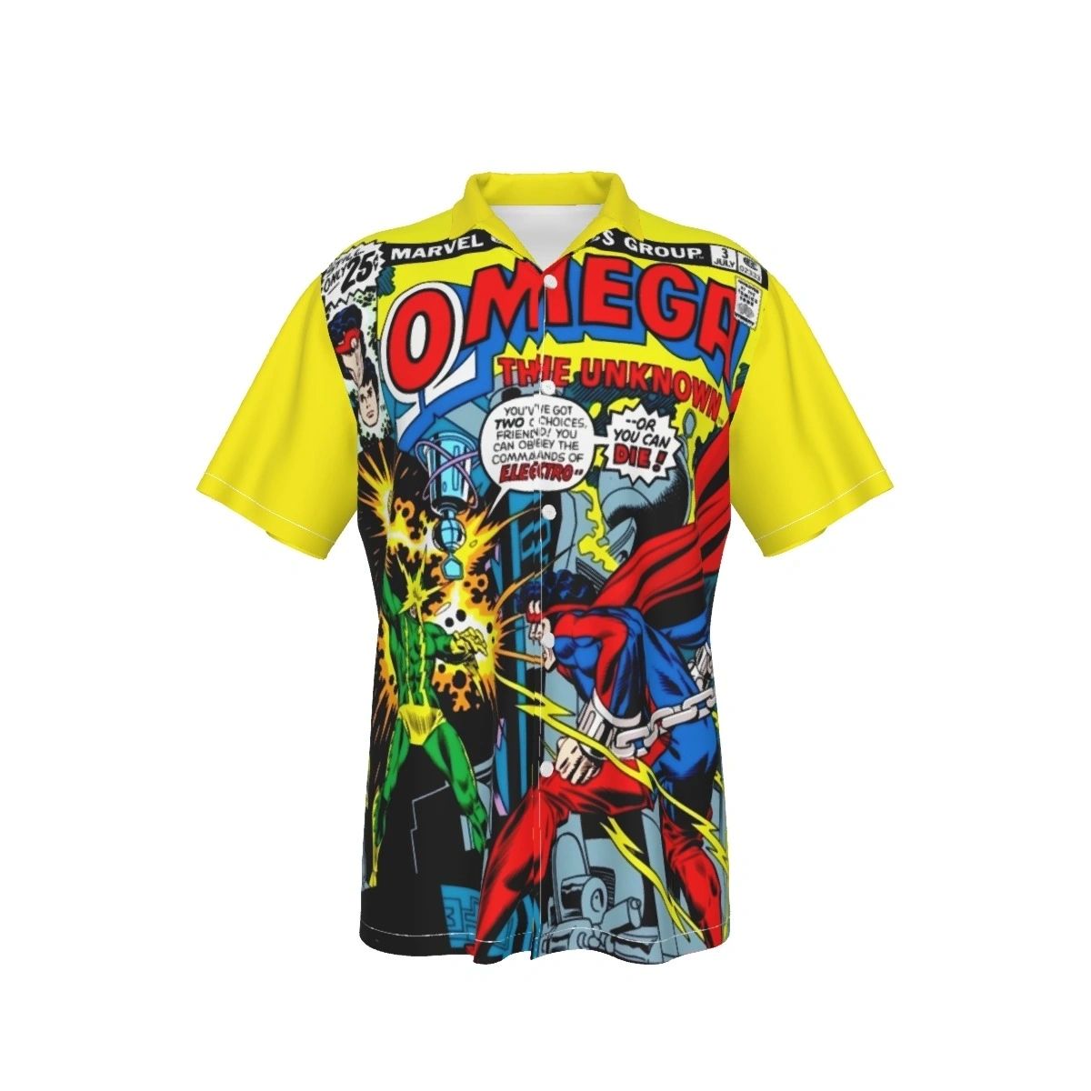OMEGA THE UNKNOWN 3 ALL OVER PRINT SHIRT AND TANK TOP - ELECTRO