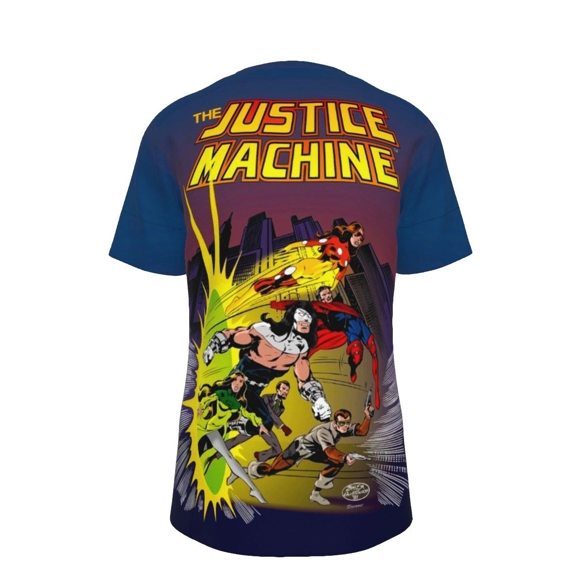 JUSTICE MACHINE 1 ALL OVER PRINT SHIRTS - JOHN BYRNE ART