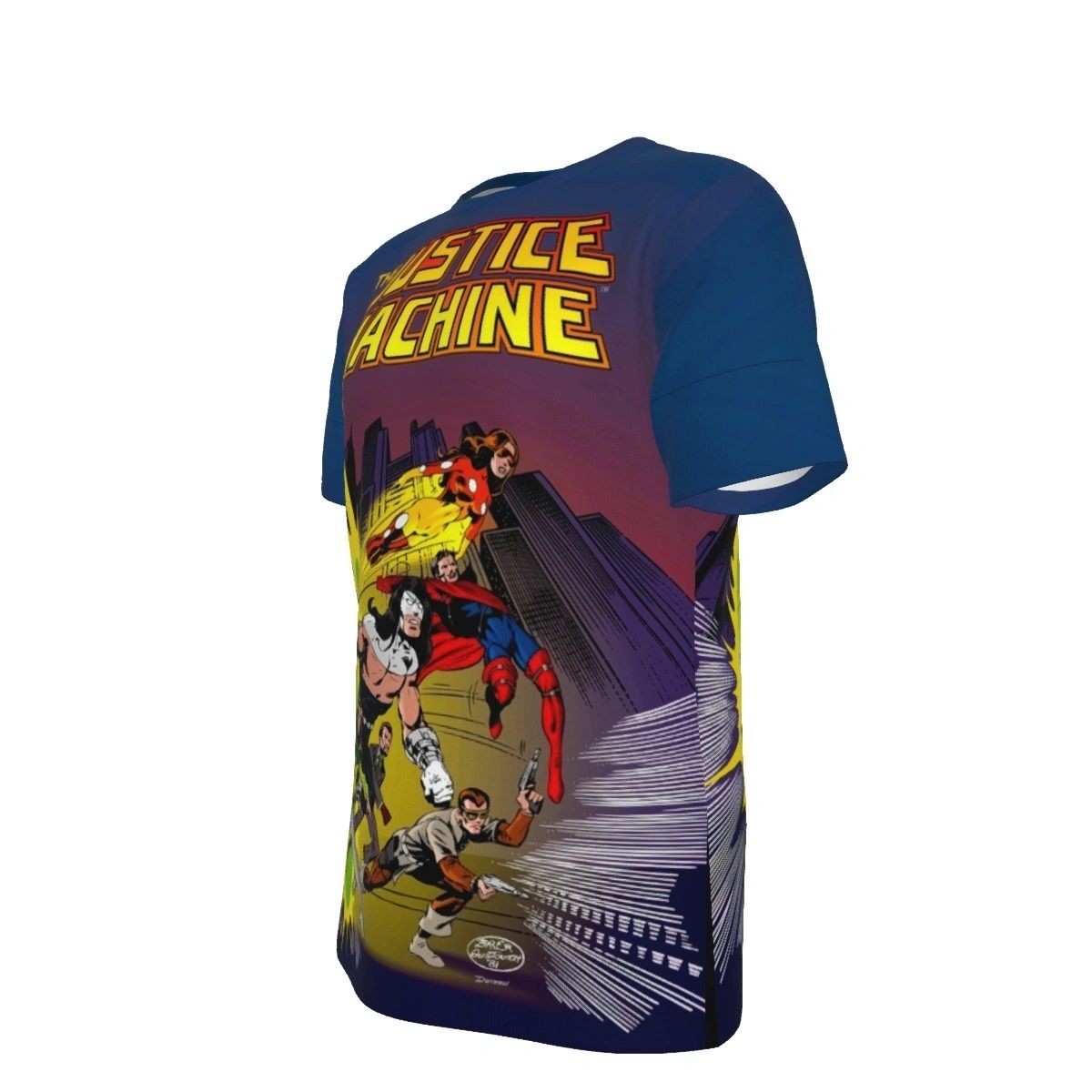 JUSTICE MACHINE 1 ALL OVER PRINT SHIRTS - JOHN BYRNE ART