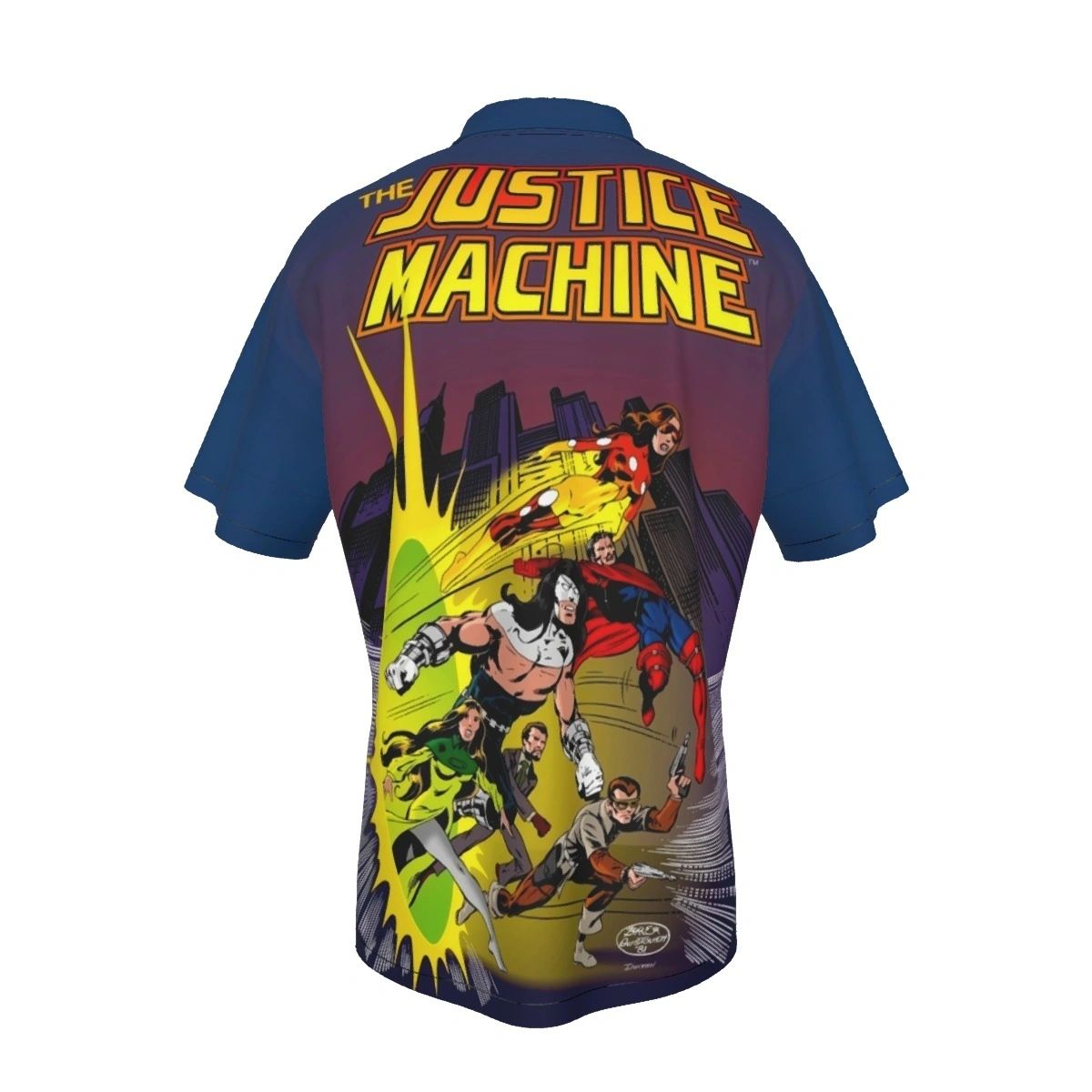 JUSTICE MACHINE 1 ALL OVER PRINT SHIRTS - JOHN BYRNE ART