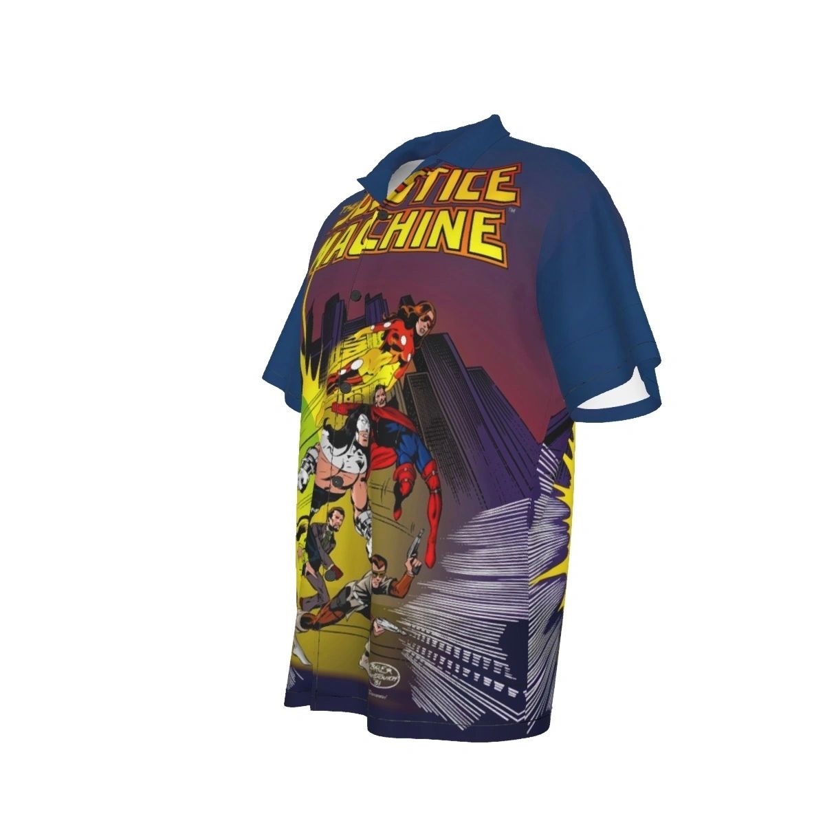 JUSTICE MACHINE 1 ALL OVER PRINT SHIRTS - JOHN BYRNE ART