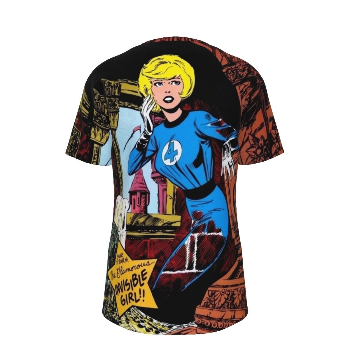 INVISIBLE GIRL PINUP ALL OVER PRINT SHIRTS - JOHN BYRNE ART