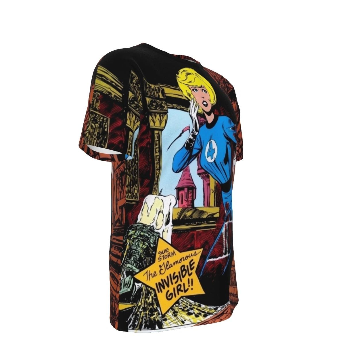 INVISIBLE GIRL PINUP ALL OVER PRINT SHIRTS - JOHN BYRNE ART