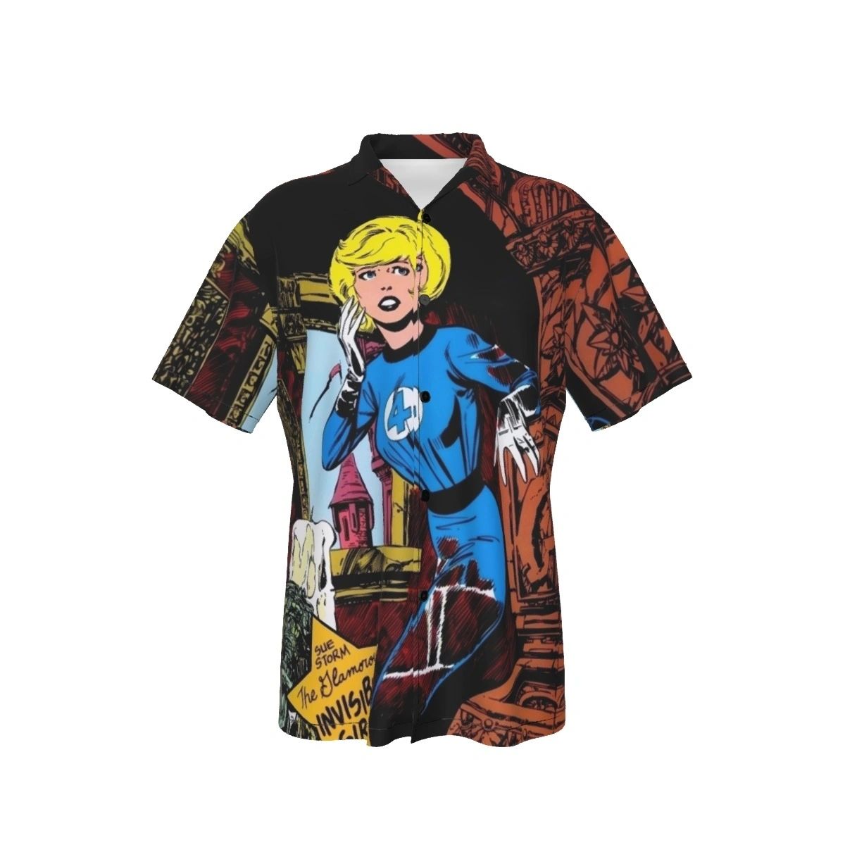 INVISIBLE GIRL PINUP ALL OVER PRINT SHIRTS - JOHN BYRNE ART