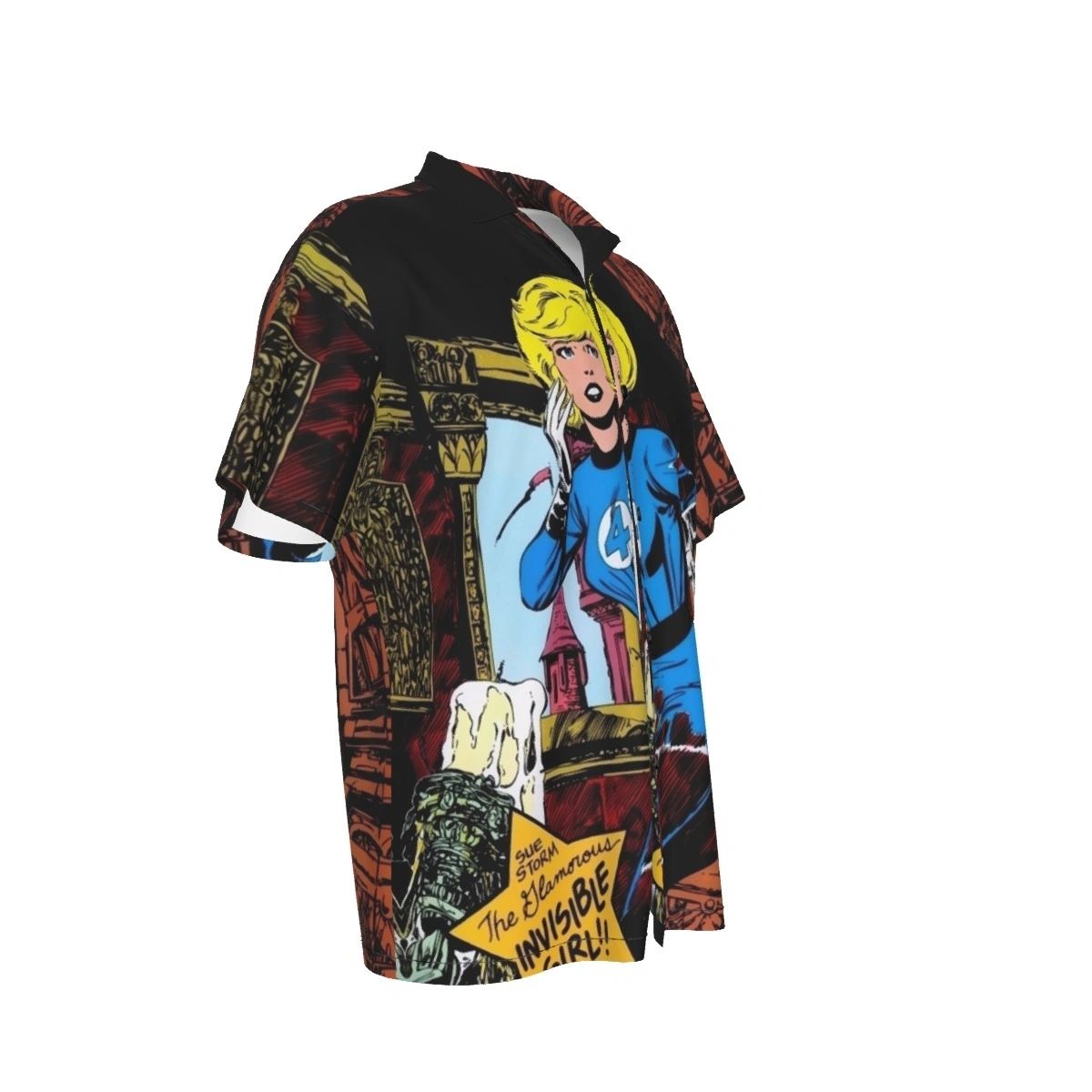 INVISIBLE GIRL PINUP ALL OVER PRINT SHIRTS - JOHN BYRNE ART