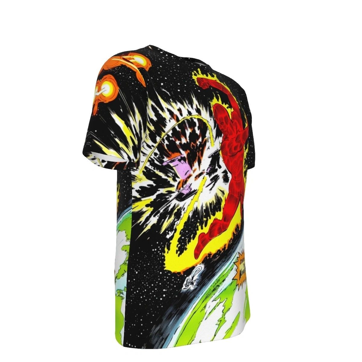 HUMAN TORCH PINUP ALL OVER PRINT SHIRTS -JOHN BYRNE