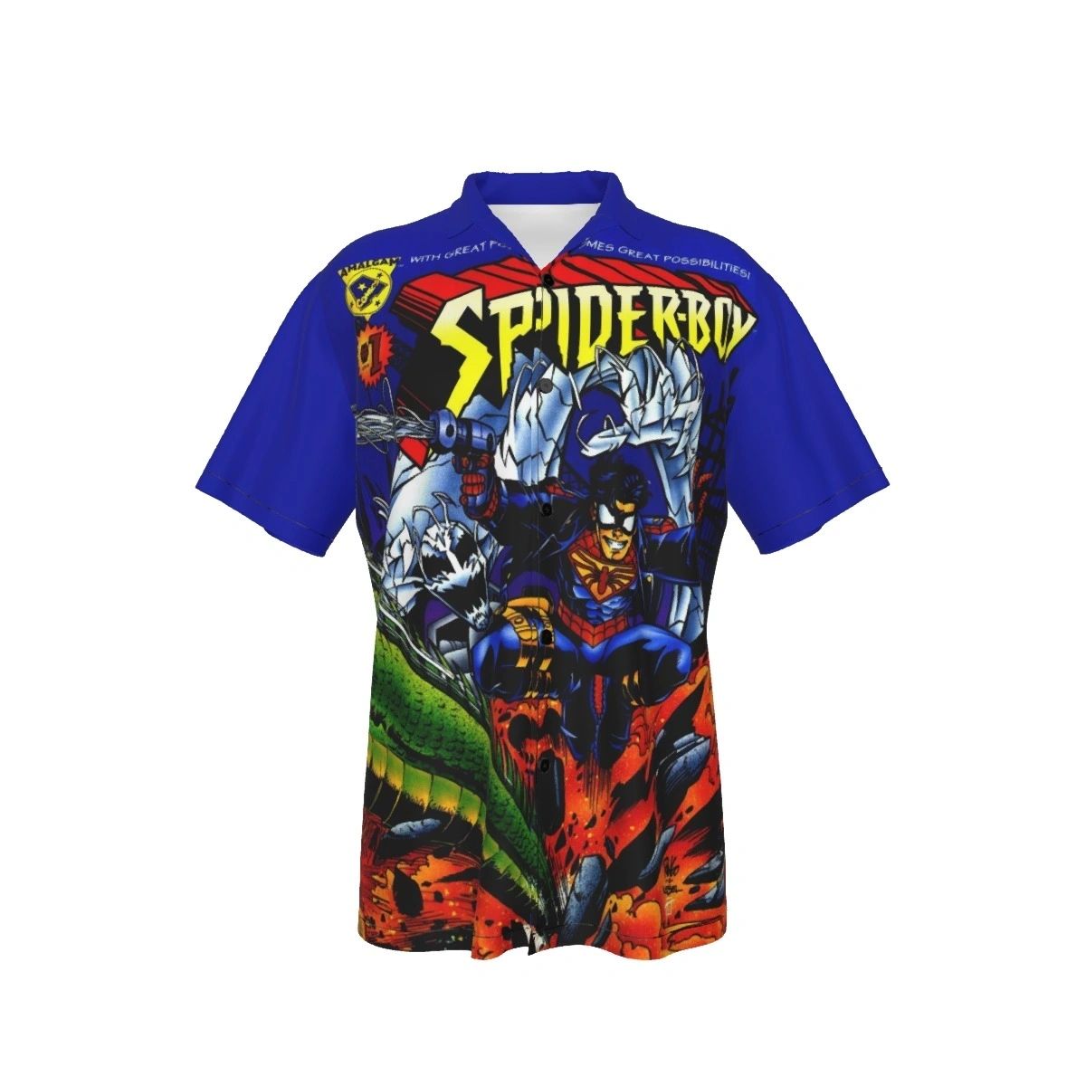 AMALGAM SPIDER-BOY ALL-OVER PRINT SHIRT AND TANK TOP