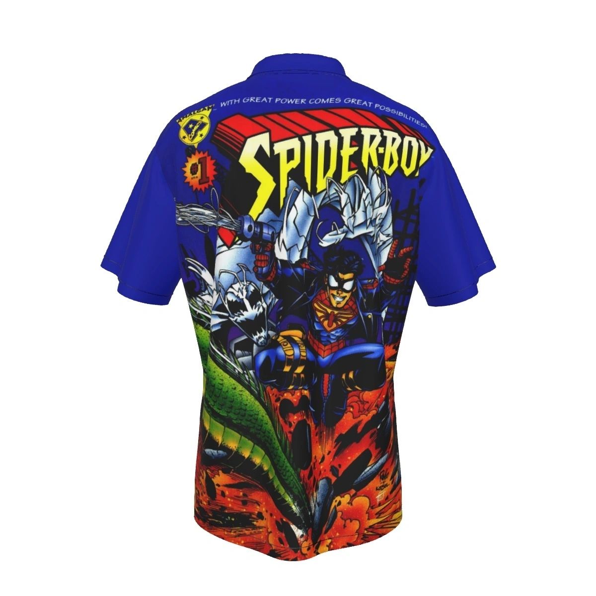 AMALGAM SPIDER-BOY ALL-OVER PRINT SHIRT AND TANK TOP