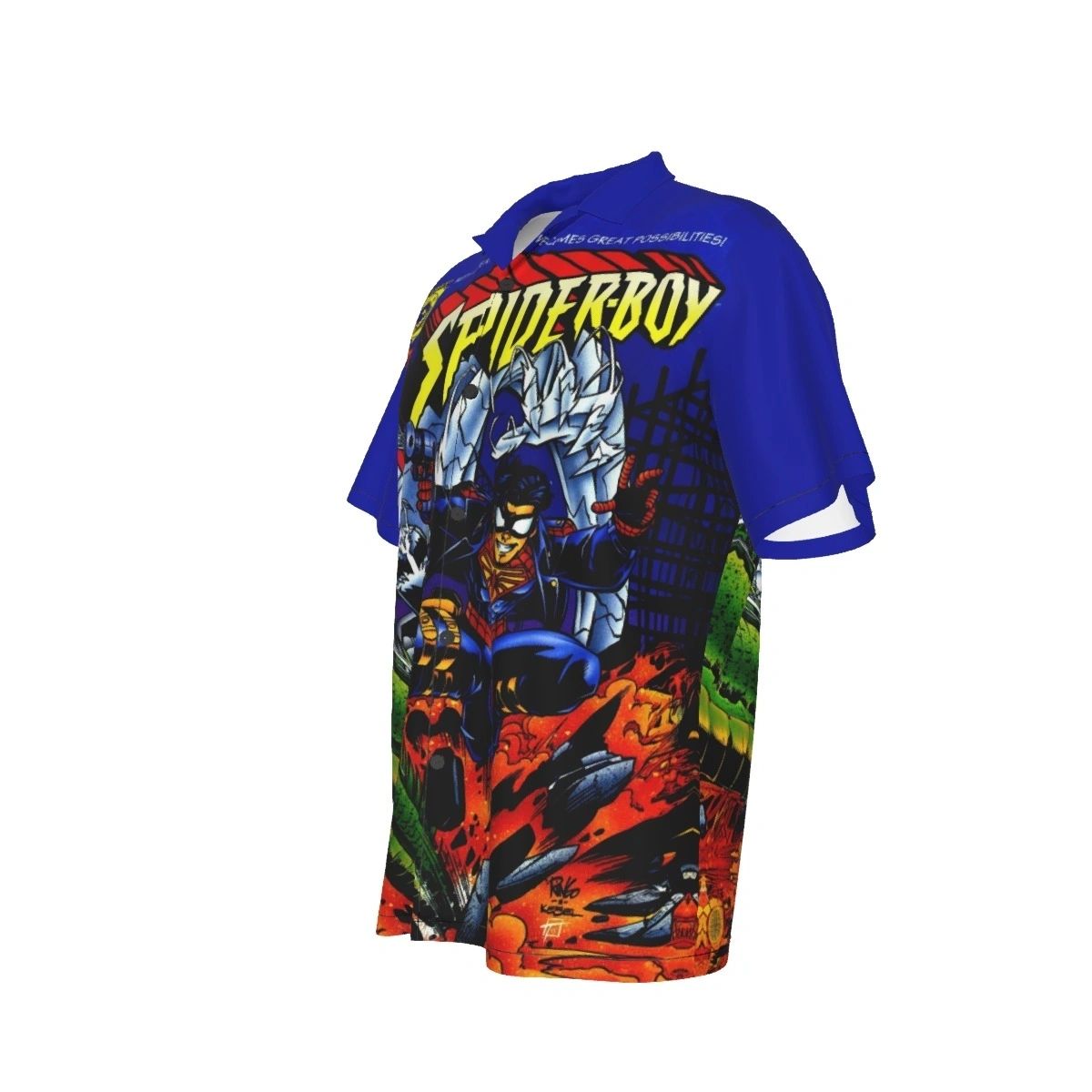 AMALGAM SPIDER-BOY ALL-OVER PRINT SHIRT AND TANK TOP