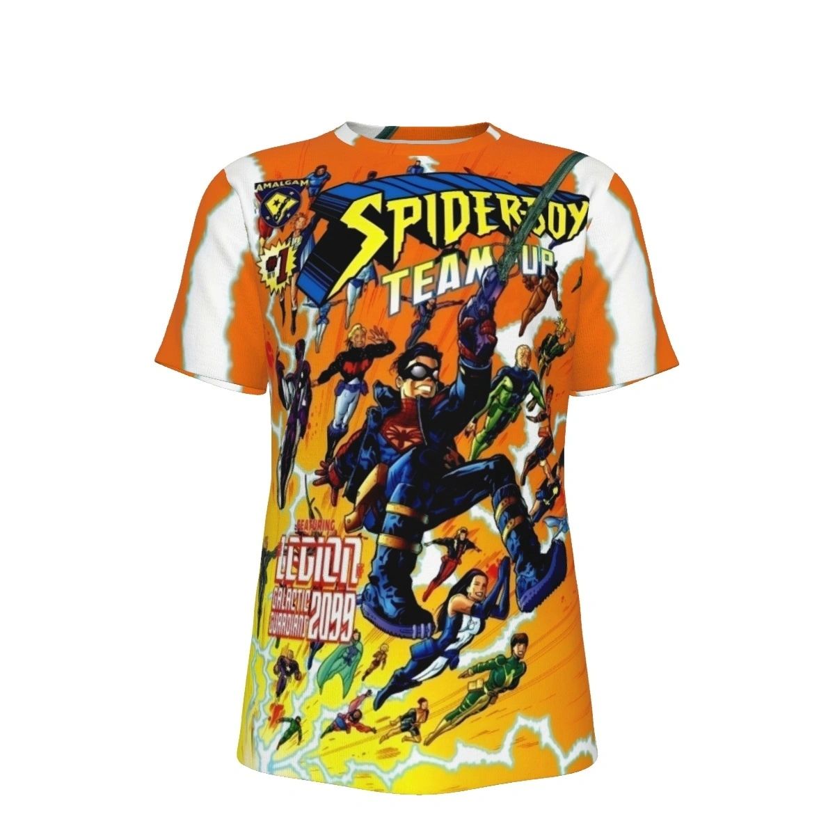 SPIDERBOY TEAM UP ALL OVER PRINT SHIRTS - AMALAGAM
