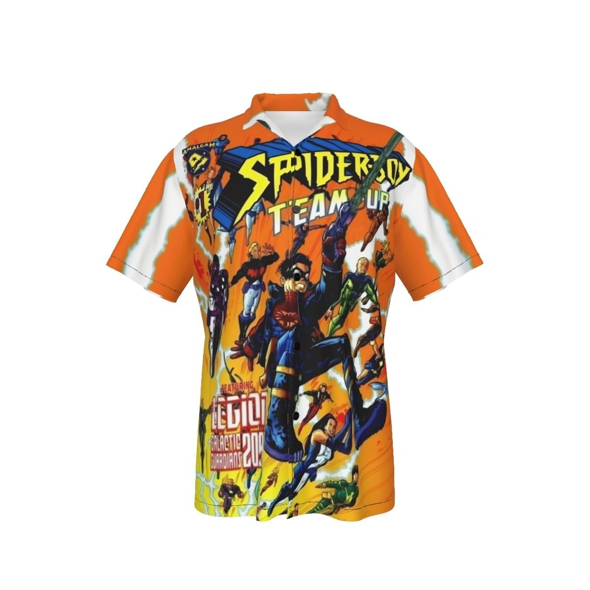 SPIDERBOY TEAM UP ALL OVER PRINT SHIRTS - AMALAGAM