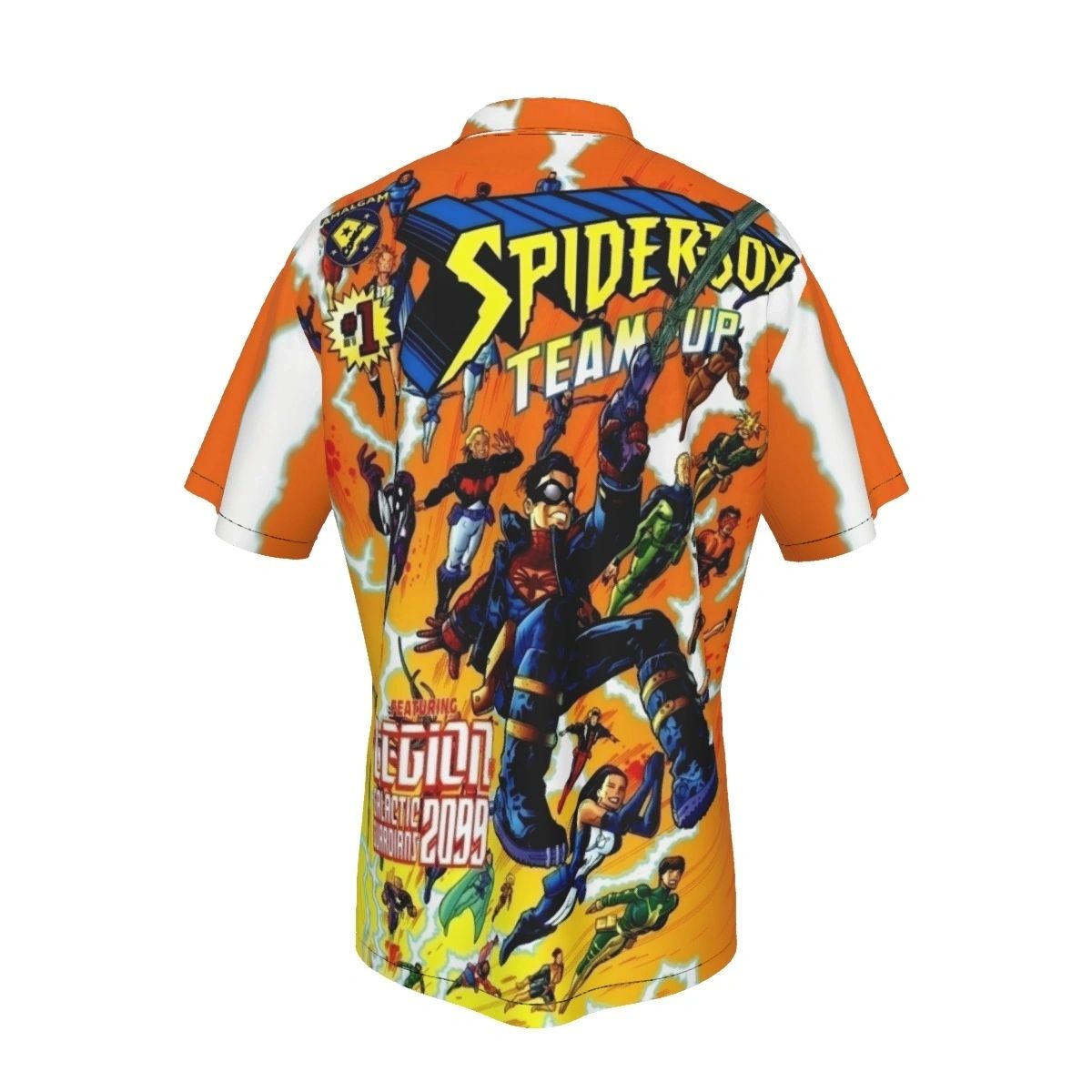 SPIDERBOY TEAM UP ALL OVER PRINT SHIRTS - AMALAGAM