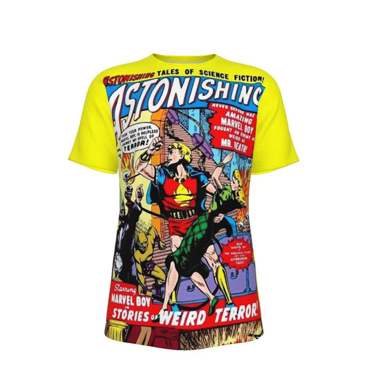 ASTONISHING COMICS ALL OVER PRINT SHIRTS - MARVEL BOY