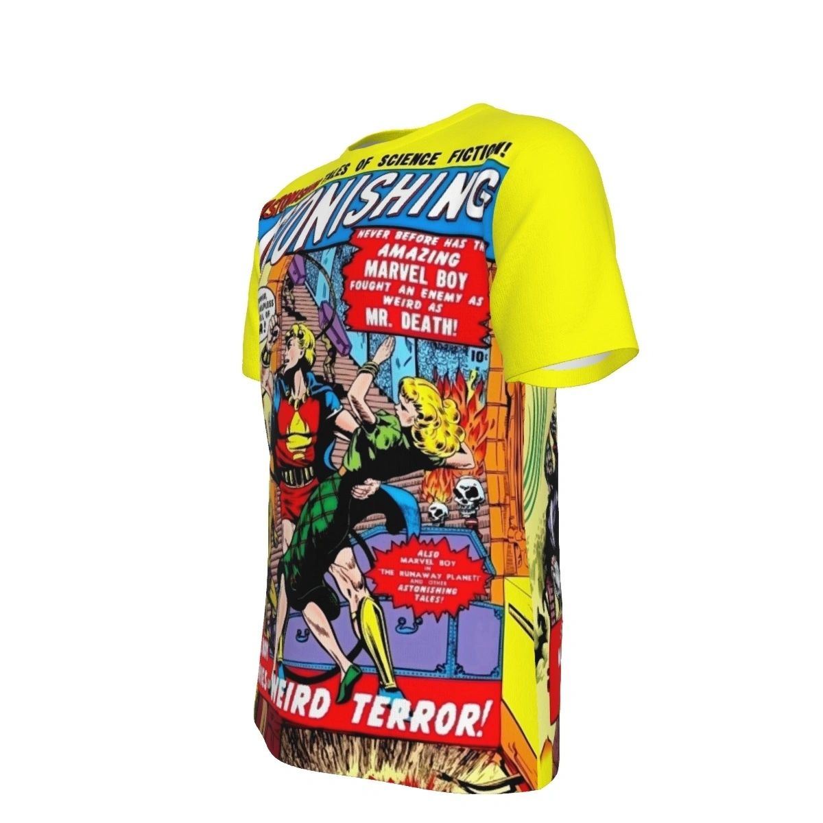 ASTONISHING COMICS ALL OVER PRINT SHIRTS - MARVEL BOY