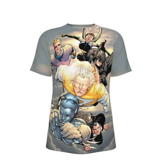THE AUTHORITY PINUP ALL OVER PRINT SHIRTS -FRANK QUITELY