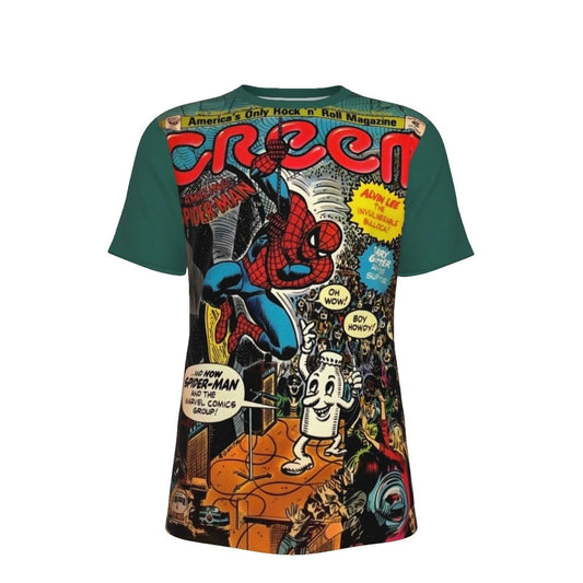 CREEM 1 ALL OVER PRINT SHIRTS - AMERICAS ONLY ROCK AND ROLL MAGAZINE -SPIDERMAN