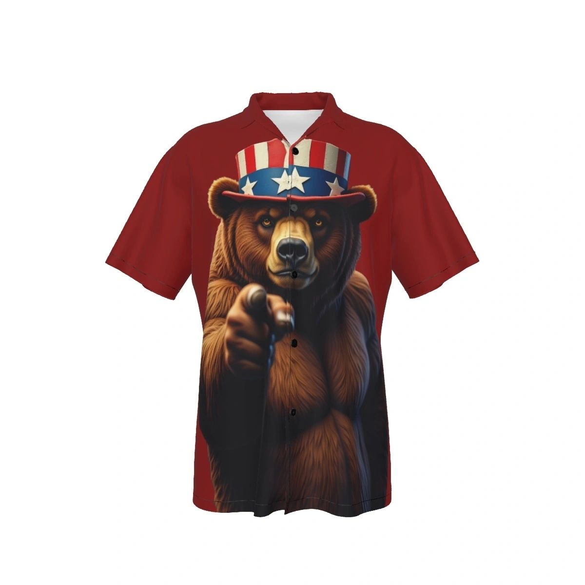 UNCLE SAM BEAR ALL OVER PRINT SHIRTS