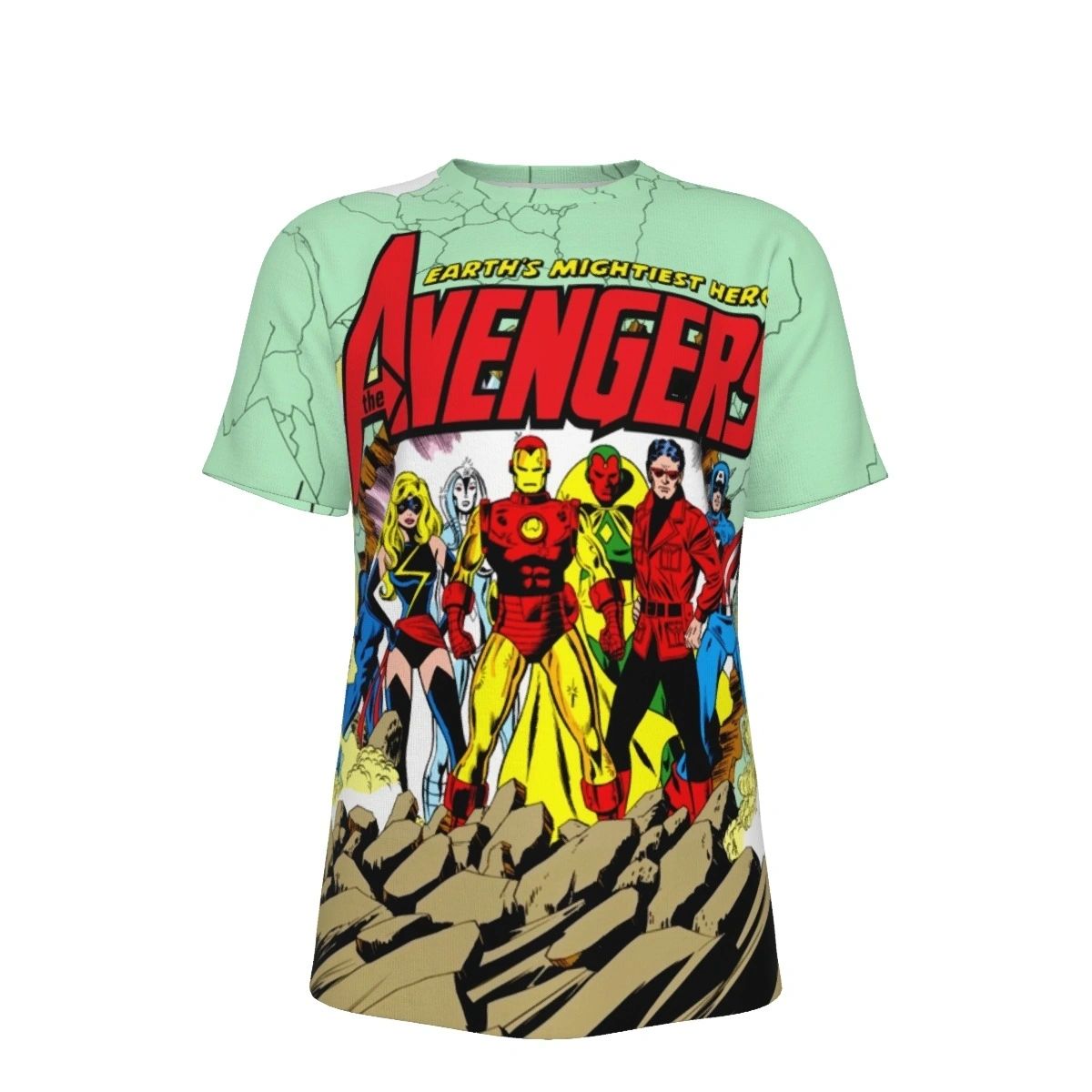 AVENGERS PINUP PAGE ALL OVER PRINT SHIRTS - PEREZ ART