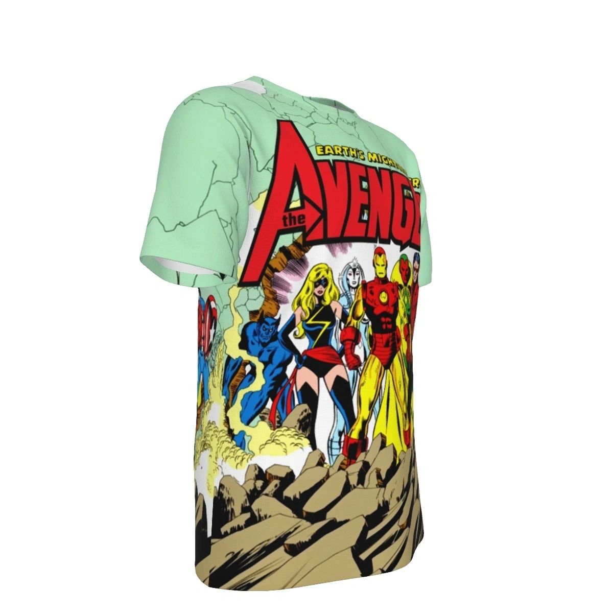 AVENGERS PINUP PAGE ALL OVER PRINT SHIRTS - PEREZ ART