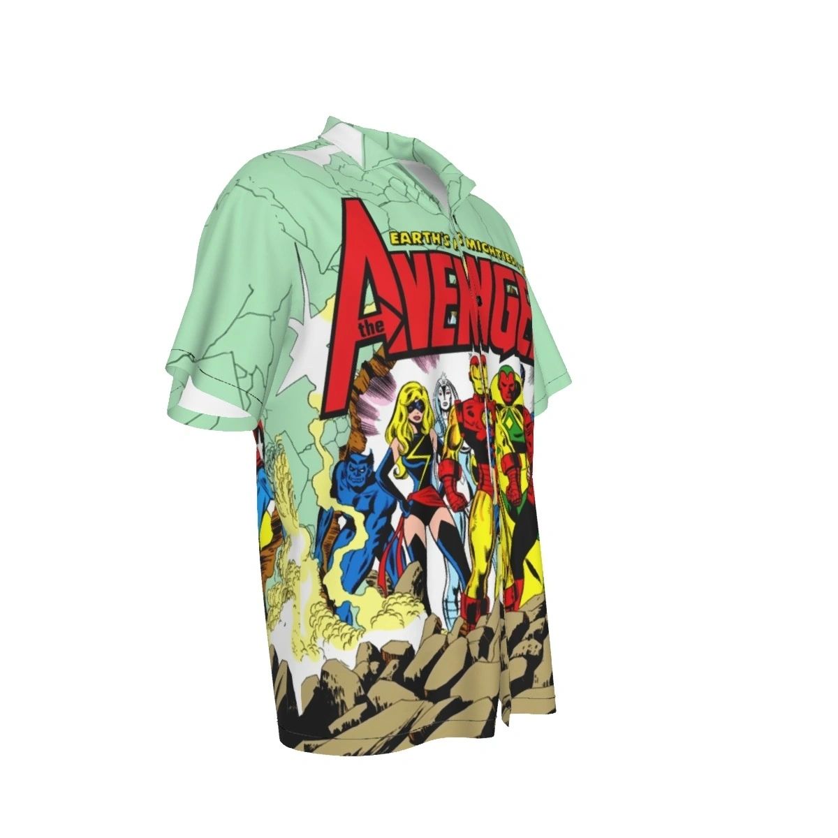 AVENGERS PINUP PAGE ALL OVER PRINT SHIRTS - PEREZ ART