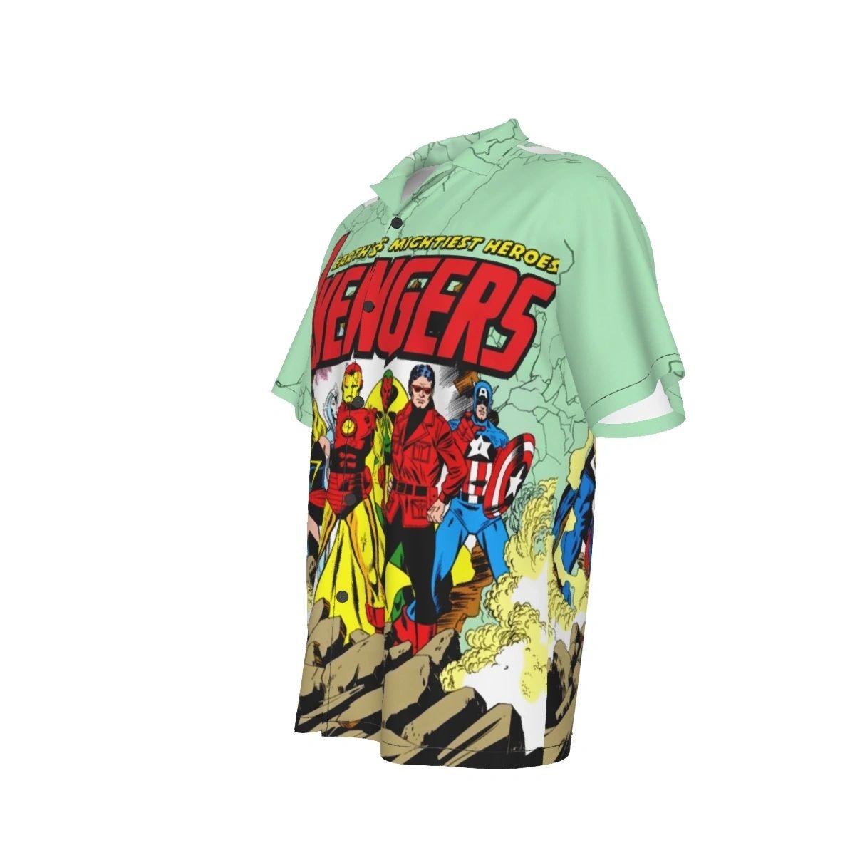 AVENGERS PINUP PAGE ALL OVER PRINT SHIRTS - PEREZ ART