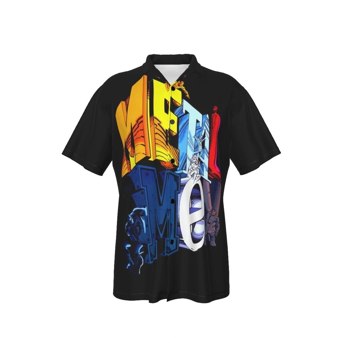 METAL MEN SELF LOGO ALL OVER PRINT SHIRTS