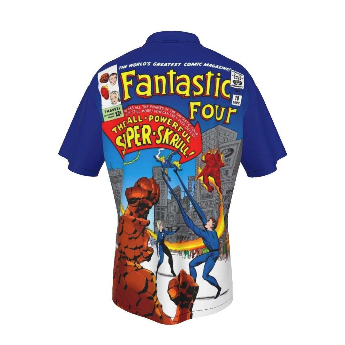 FANTASTIC FOUR 18 ALL OVER PRINT SHIRTS-SUPER SKRULL
