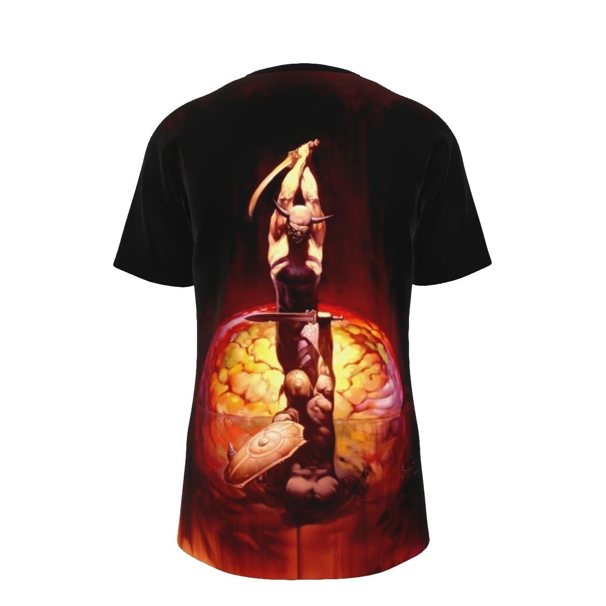 THE BRAIN ALL OVER PRINT SHIRTS - FRANK FRAZETTA