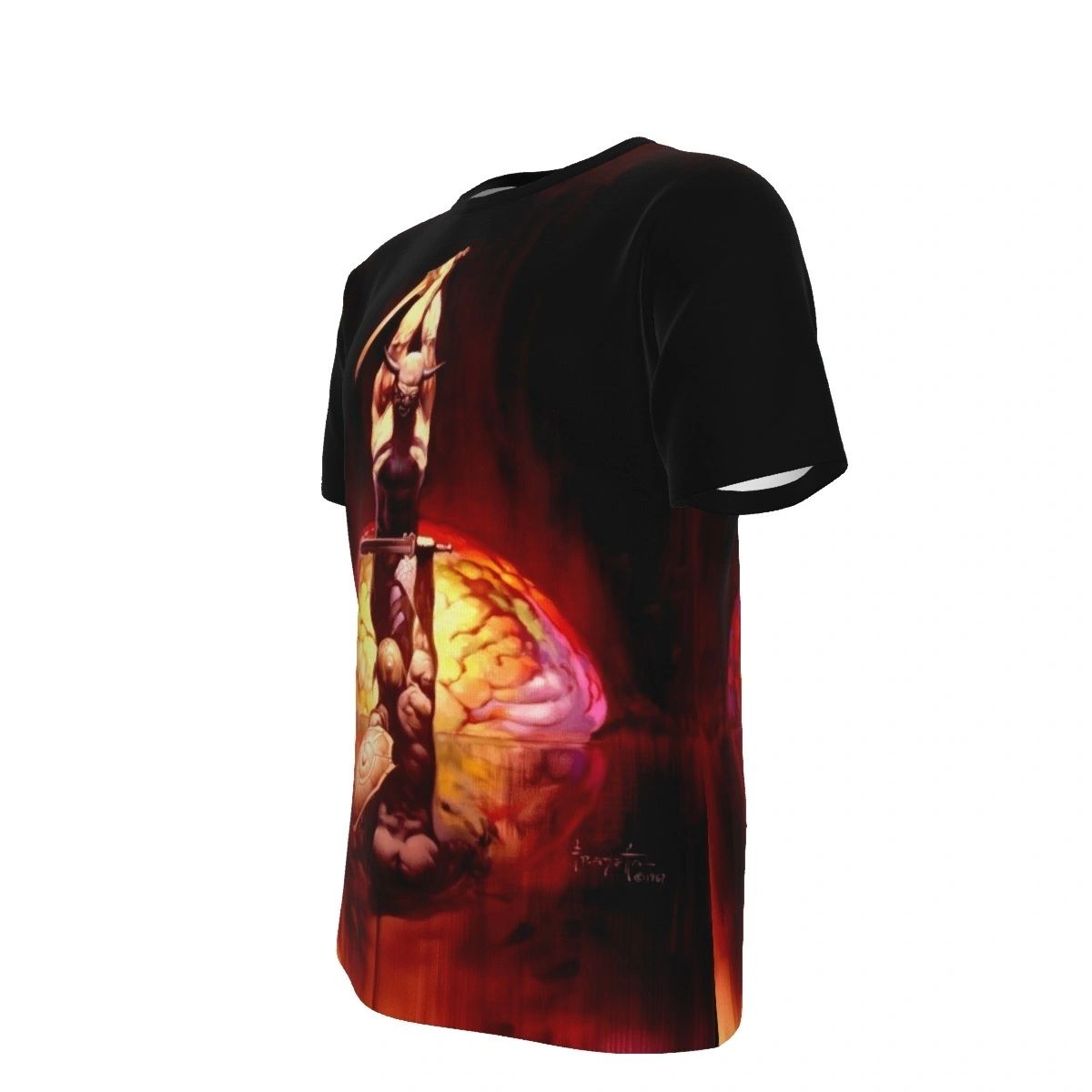 THE BRAIN ALL OVER PRINT SHIRTS - FRANK FRAZETTA