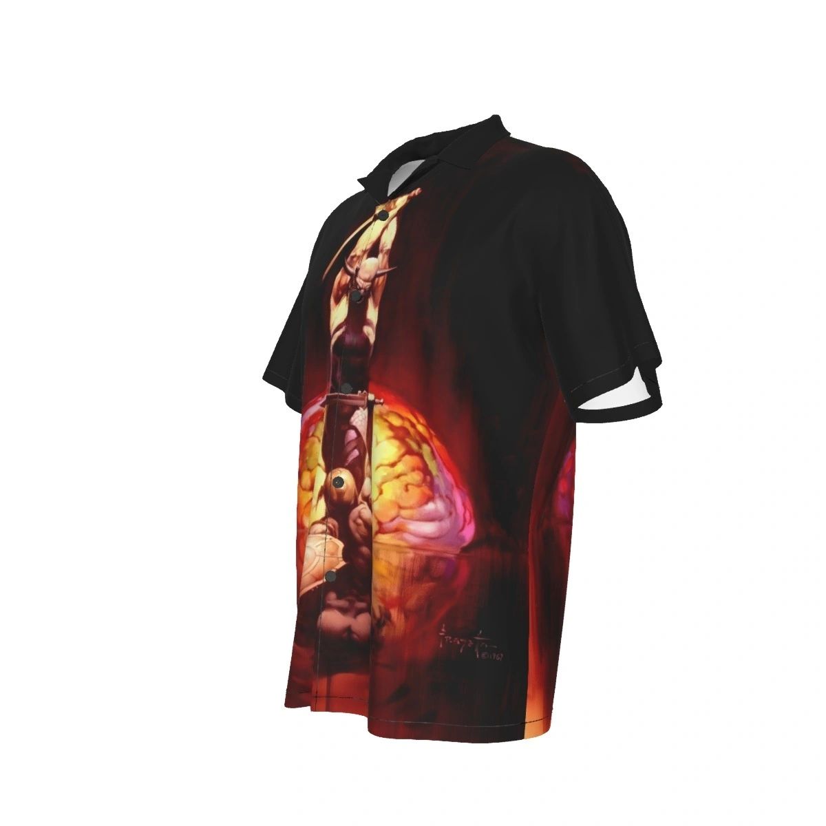 THE BRAIN ALL OVER PRINT SHIRTS - FRANK FRAZETTA