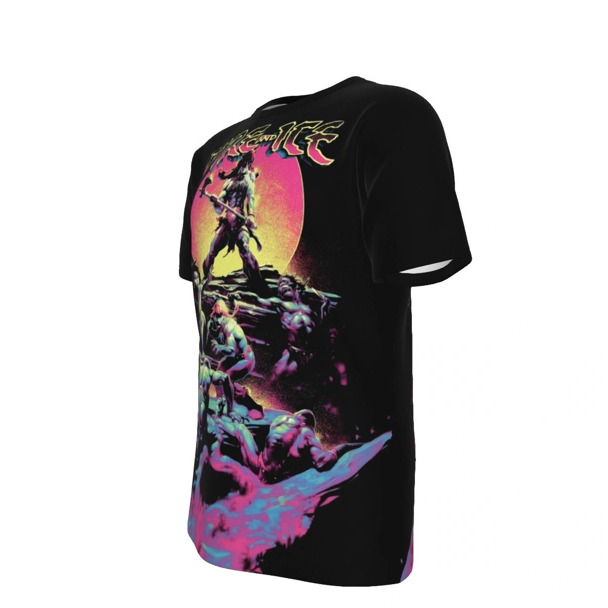FIRE AND ICE ALL OVER PRINT SHIRTS - FRANK FRAZETTA