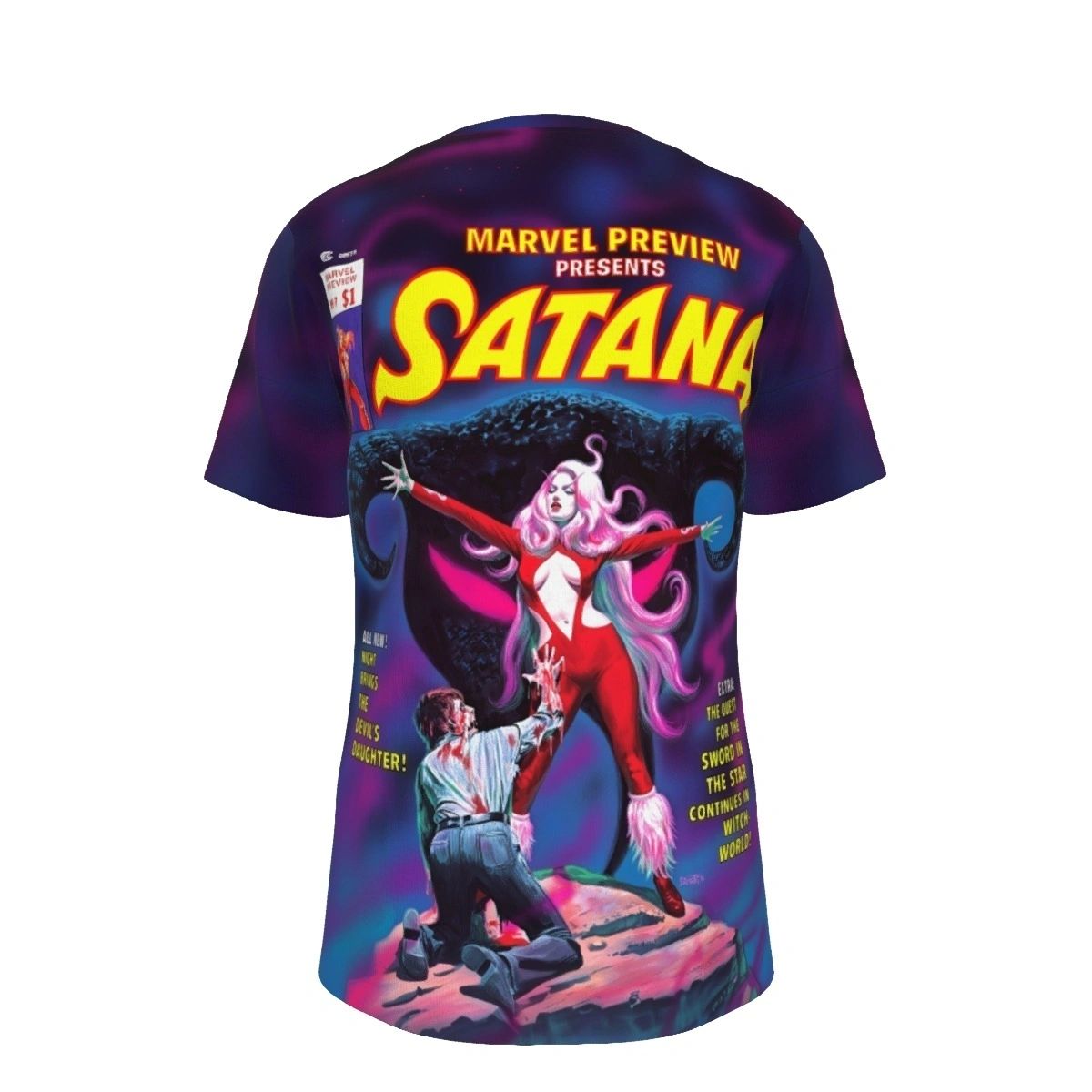 MARVEL PREVIEW 7 SATANA ALL OVER PRINT SHIRTS