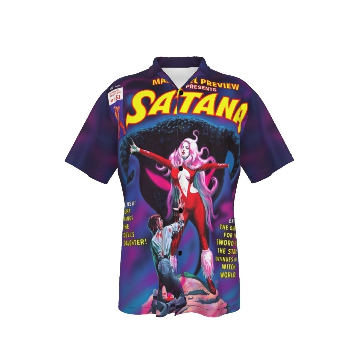 MARVEL PREVIEW 7 SATANA ALL OVER PRINT SHIRTS