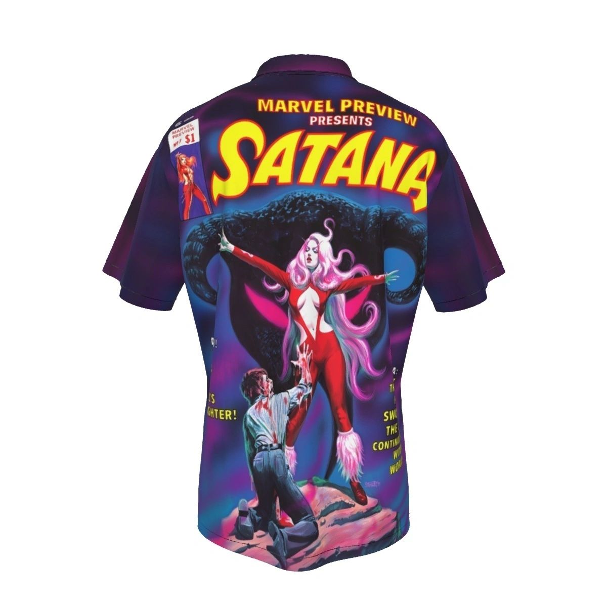 MARVEL PREVIEW 7 SATANA ALL OVER PRINT SHIRTS