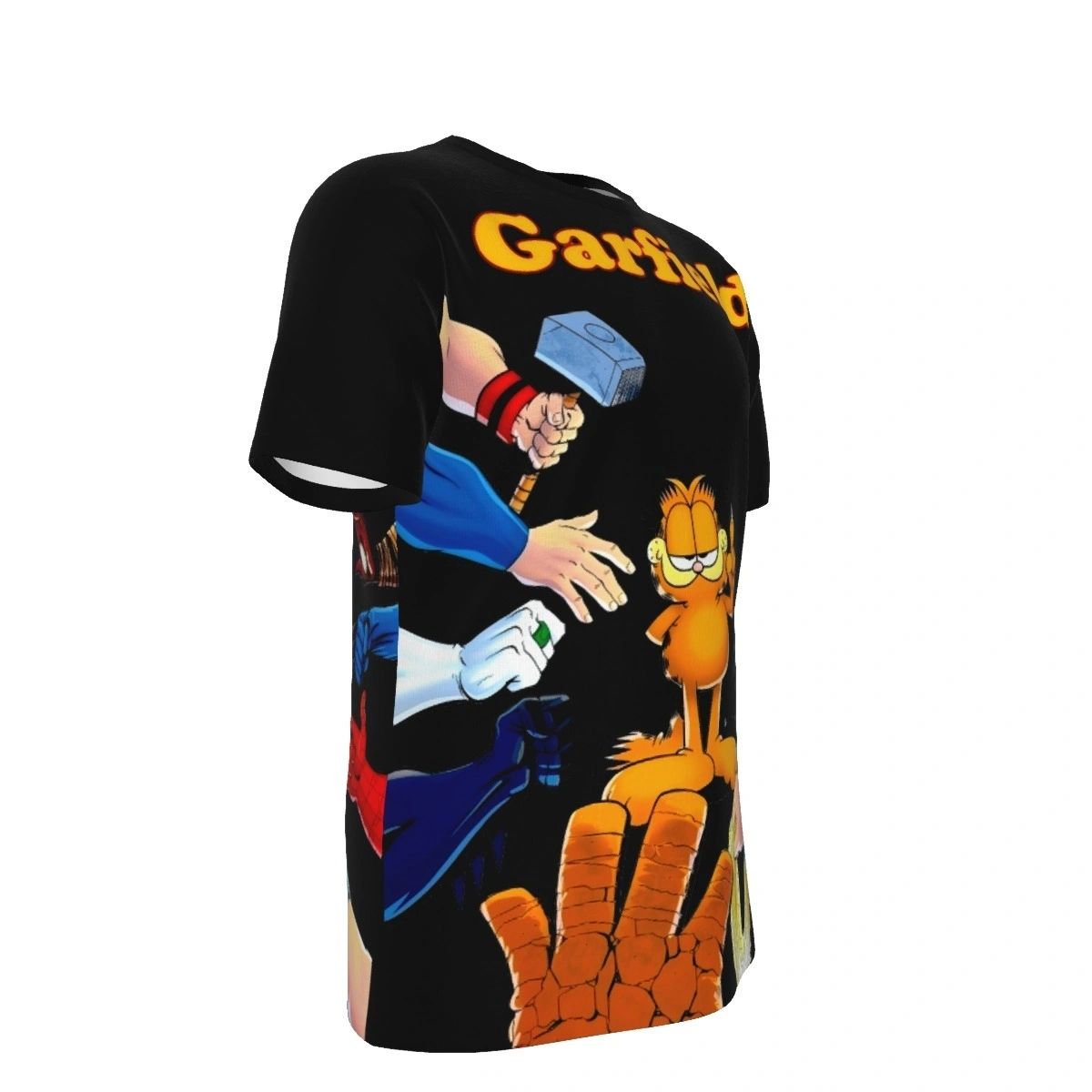 GARFIELD AND HEROES ALL OVER PRINT SHIRTS