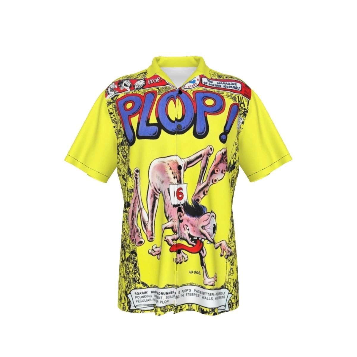 PLOP 15 ALL OVER PRINT SHIRTS -WALLY WOOD ART