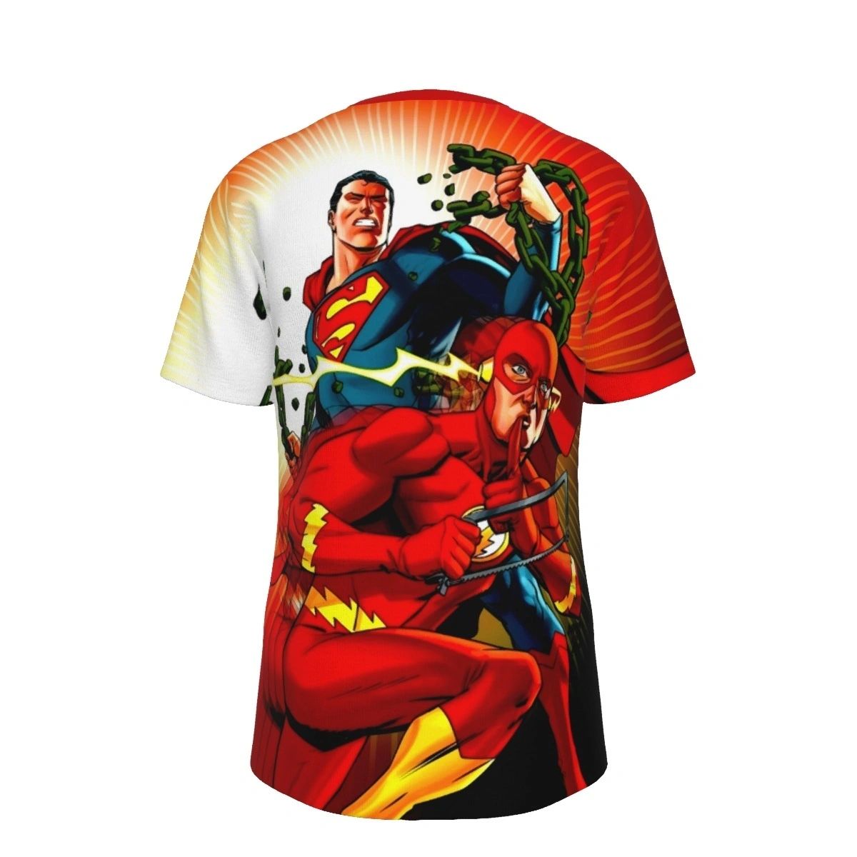 SUPERMAN KRYPTONITE CHAINS WITH FLASH ALL OVER PRINT SHIRTS