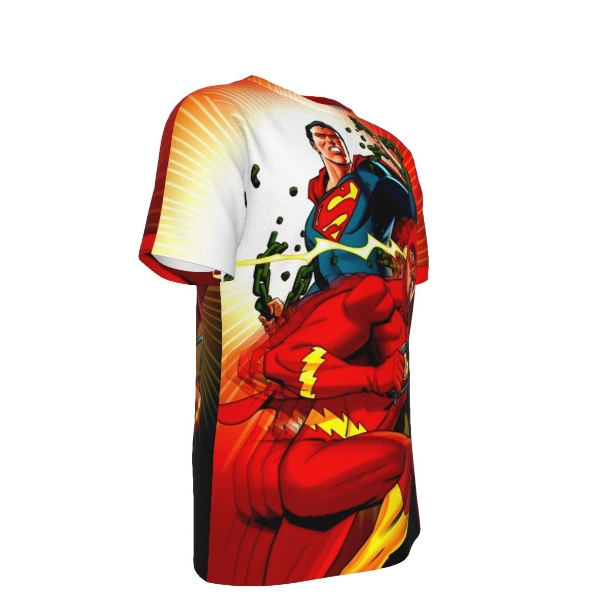 SUPERMAN KRYPTONITE CHAINS WITH FLASH ALL OVER PRINT SHIRTS