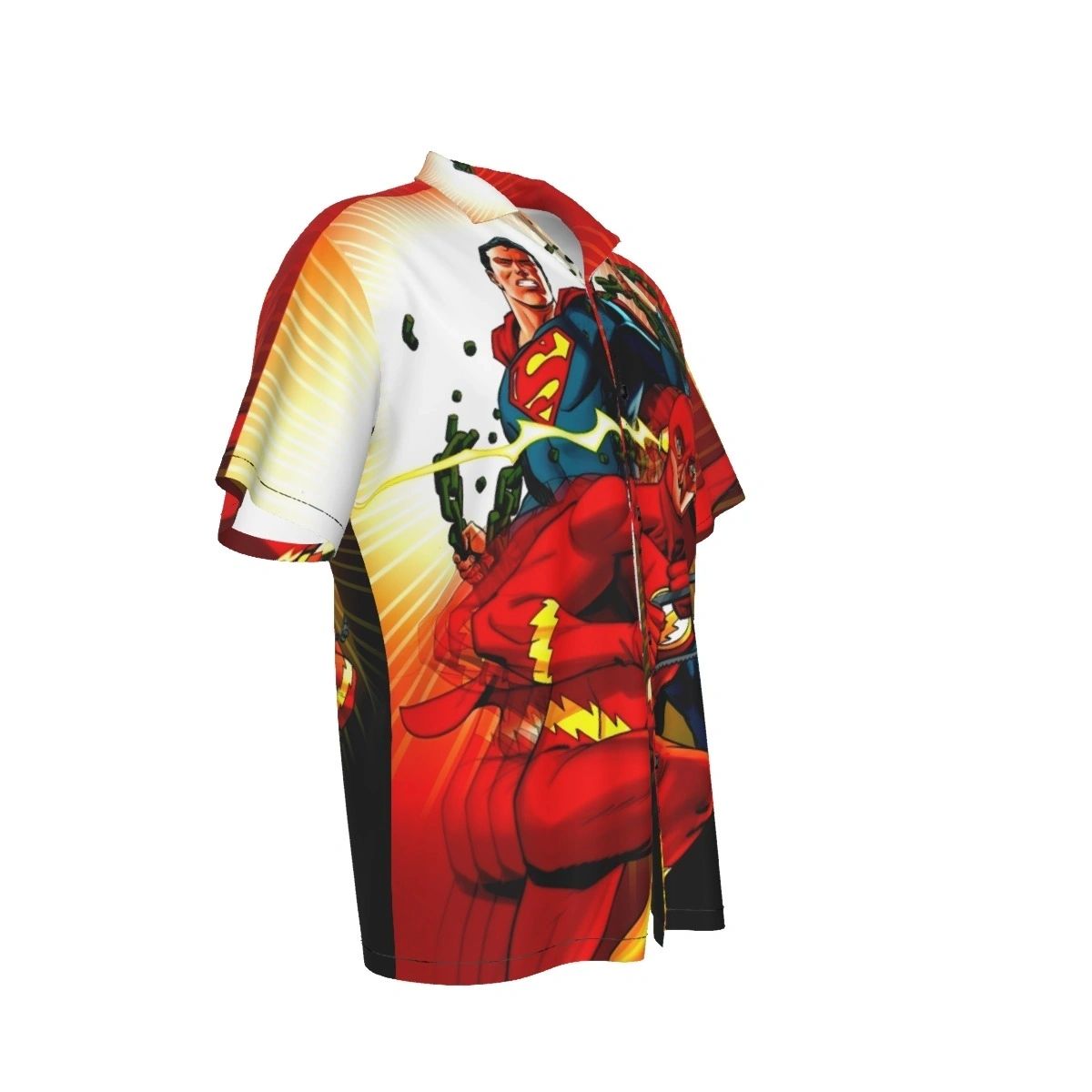 SUPERMAN KRYPTONITE CHAINS WITH FLASH ALL OVER PRINT SHIRTS