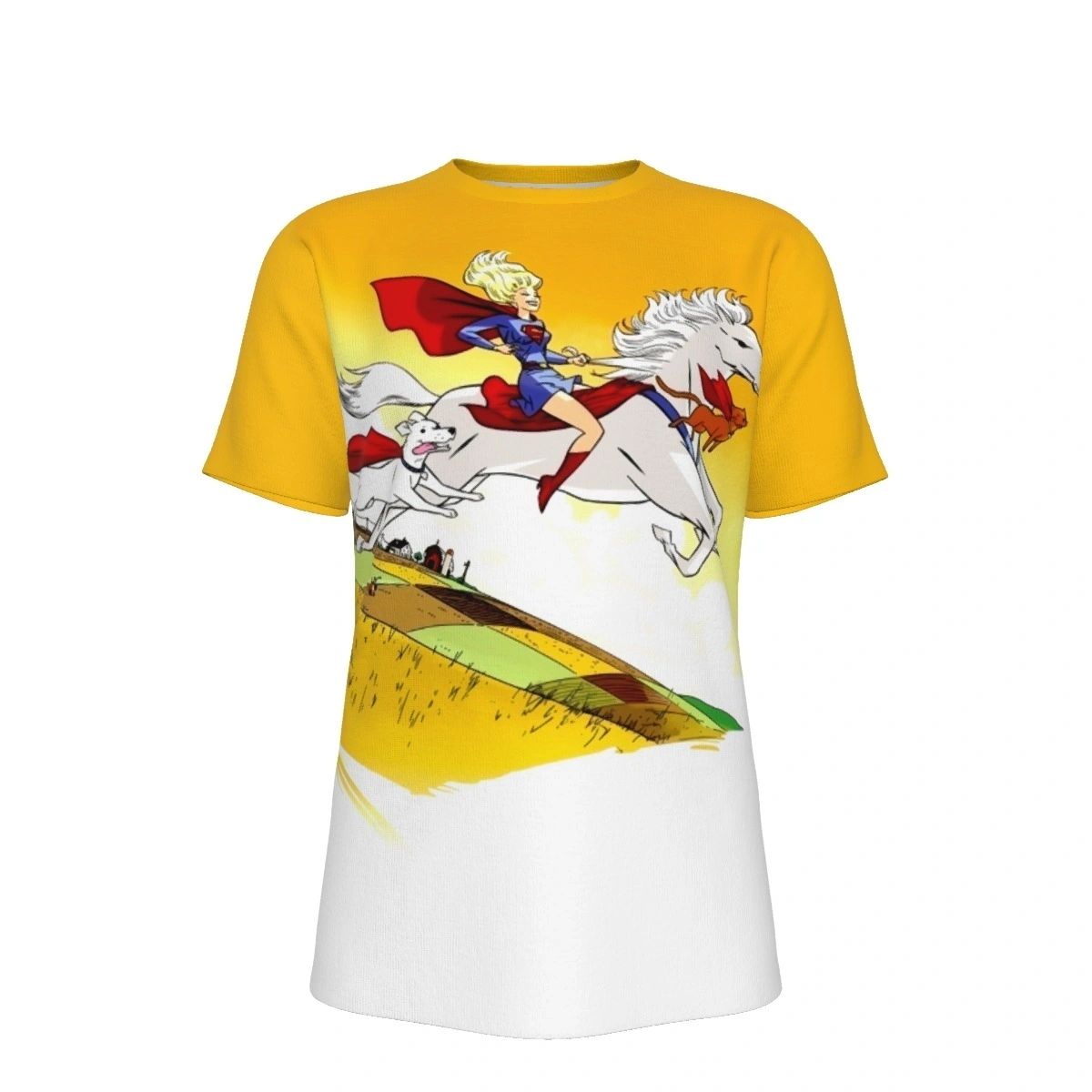 SUPERGIRL AND SUPERPETS SHOT All-Over Print Shirt